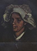 Vincent Van Gogh Head of a Peasant Woman with White Cap (nn04) oil painting picture wholesale